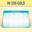 Информационный стенд с 10 карманами А4 формата (IN-10K-GOLD)